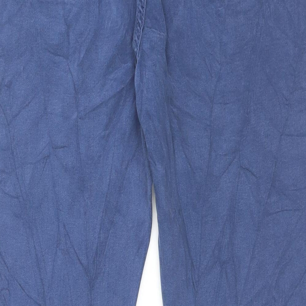 Marks and Spencer Womens Lyocell Straight Jeans Size 14 L26 in Regular Button