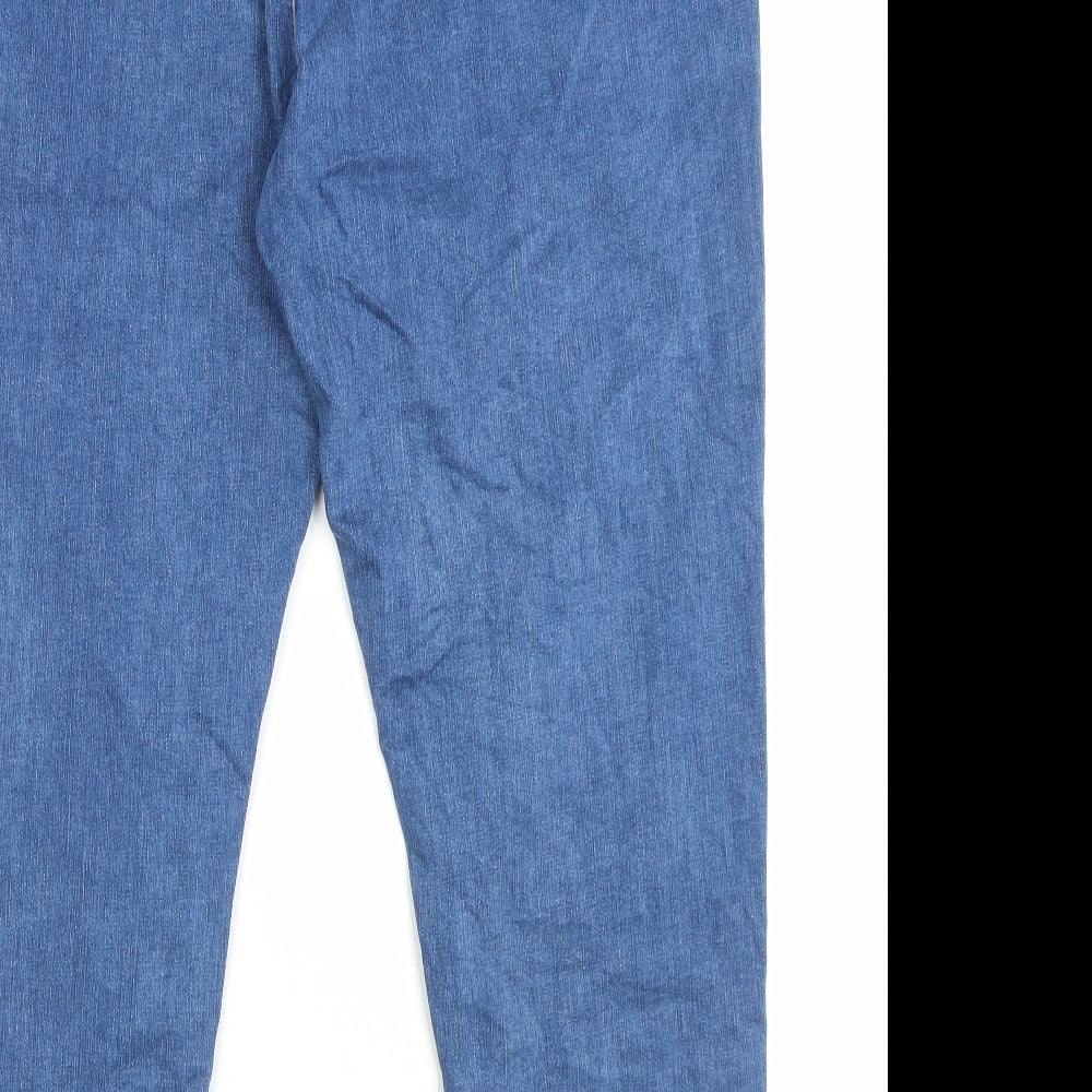 Per Una Womens Blue Cotton Skinny Jeans Size 20 L27 in Regular Button
