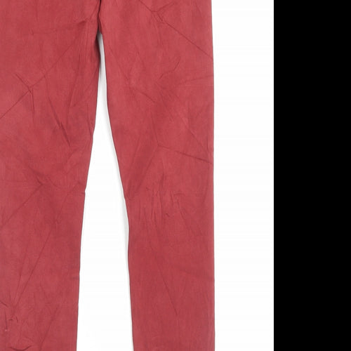 Marks and Spencer Womens Red Lyocell Skinny Jeans Size 10 L28 in Regular Button
