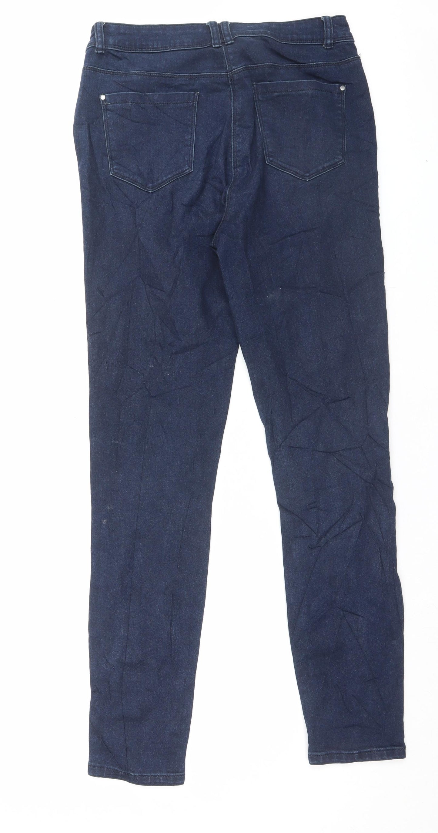 George Womens Blue Cotton Skinny Jeans Size 10 L30 in Regular Button