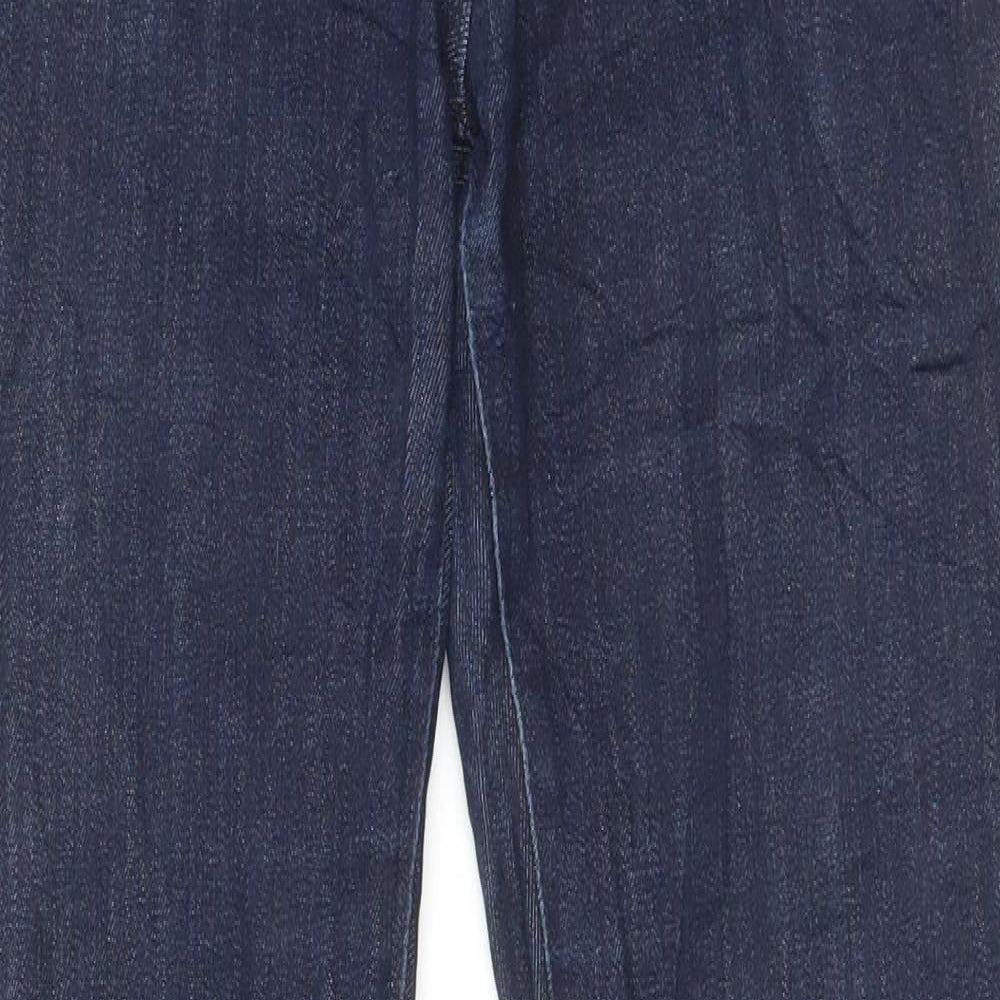 Marks and Spencer Womens Blue Cotton Skinny Jeans Size 10 L31 in Regular Button