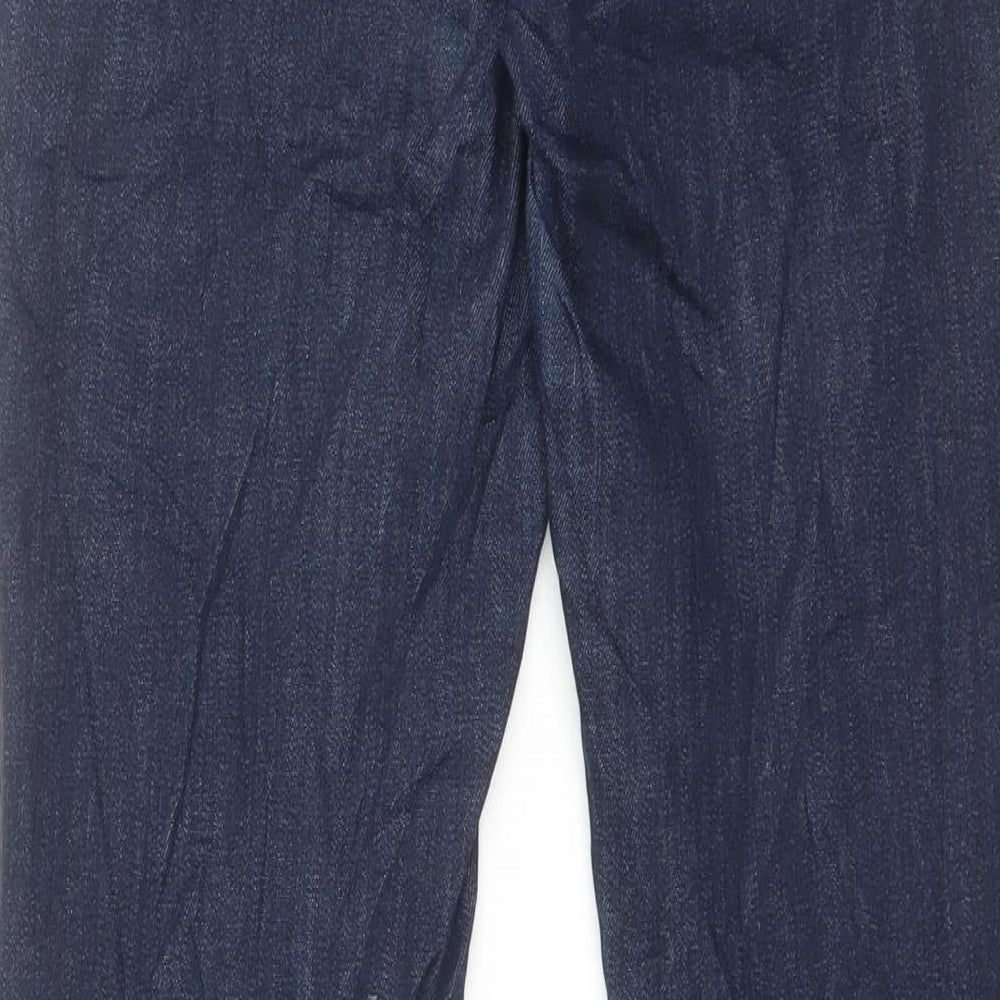Marks and Spencer Womens Blue Cotton Skinny Jeans Size 10 L31 in Regular Button