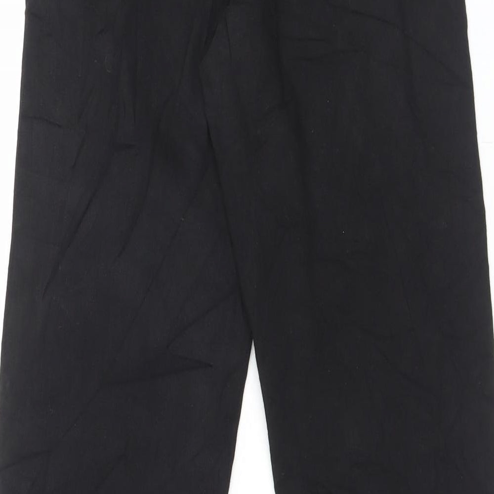 Marks and Spencer Womens Black Cotton Straight Jeans Size 8 L28 in Regular Button