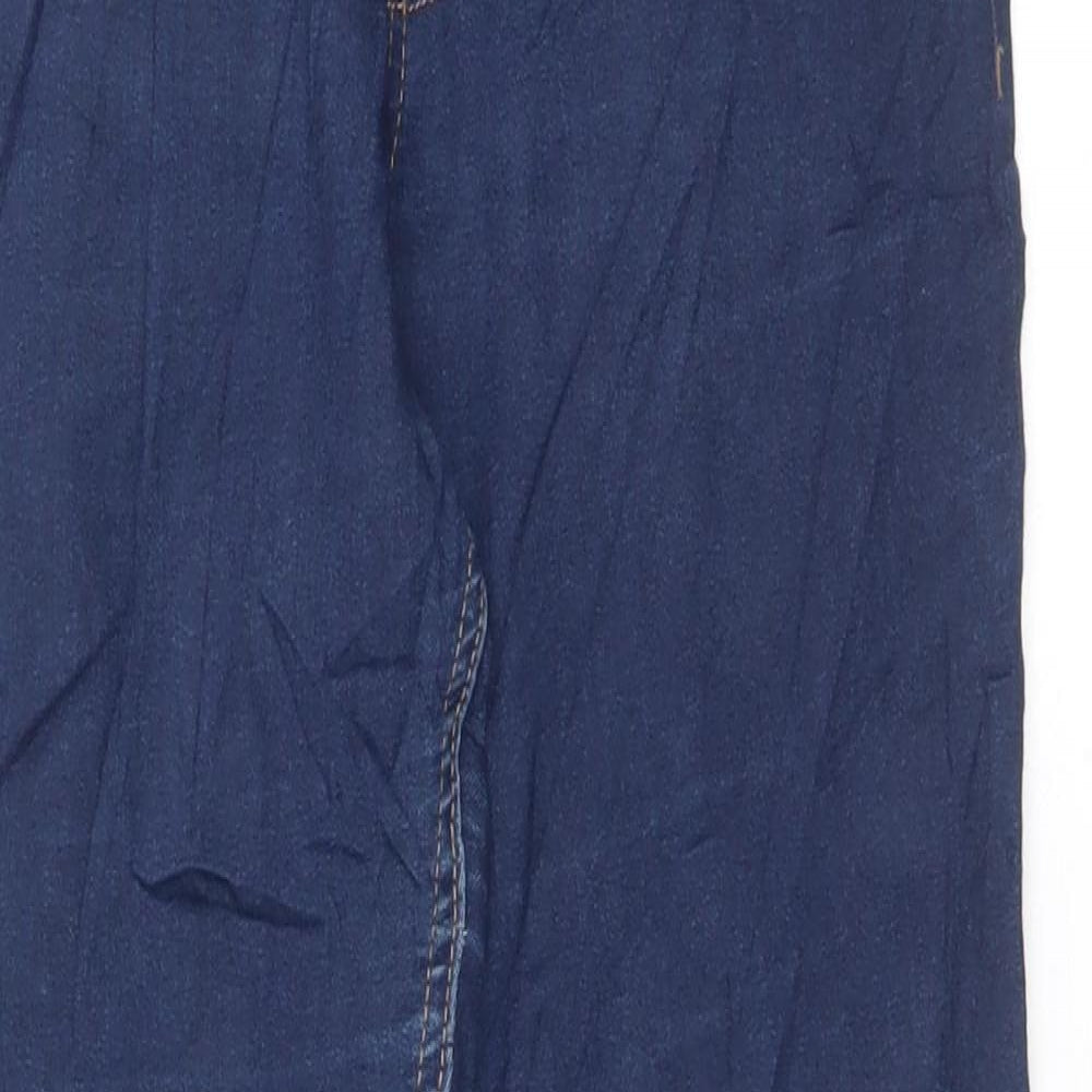 Marks and Spencer Womens Blue Cotton Jegging Trousers Size 10 L27 in Regular