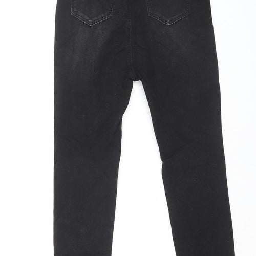 SheIn Womens Black Cotton Skinny Jeans Size M L26 in Regular Button