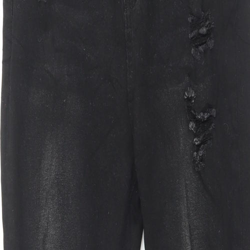 SheIn Womens Black Cotton Skinny Jeans Size M L26 in Regular Button