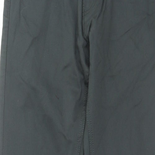 Marks and Spencer Mens Green Cotton Straight Jeans Size 28 in L29 in Slim Button