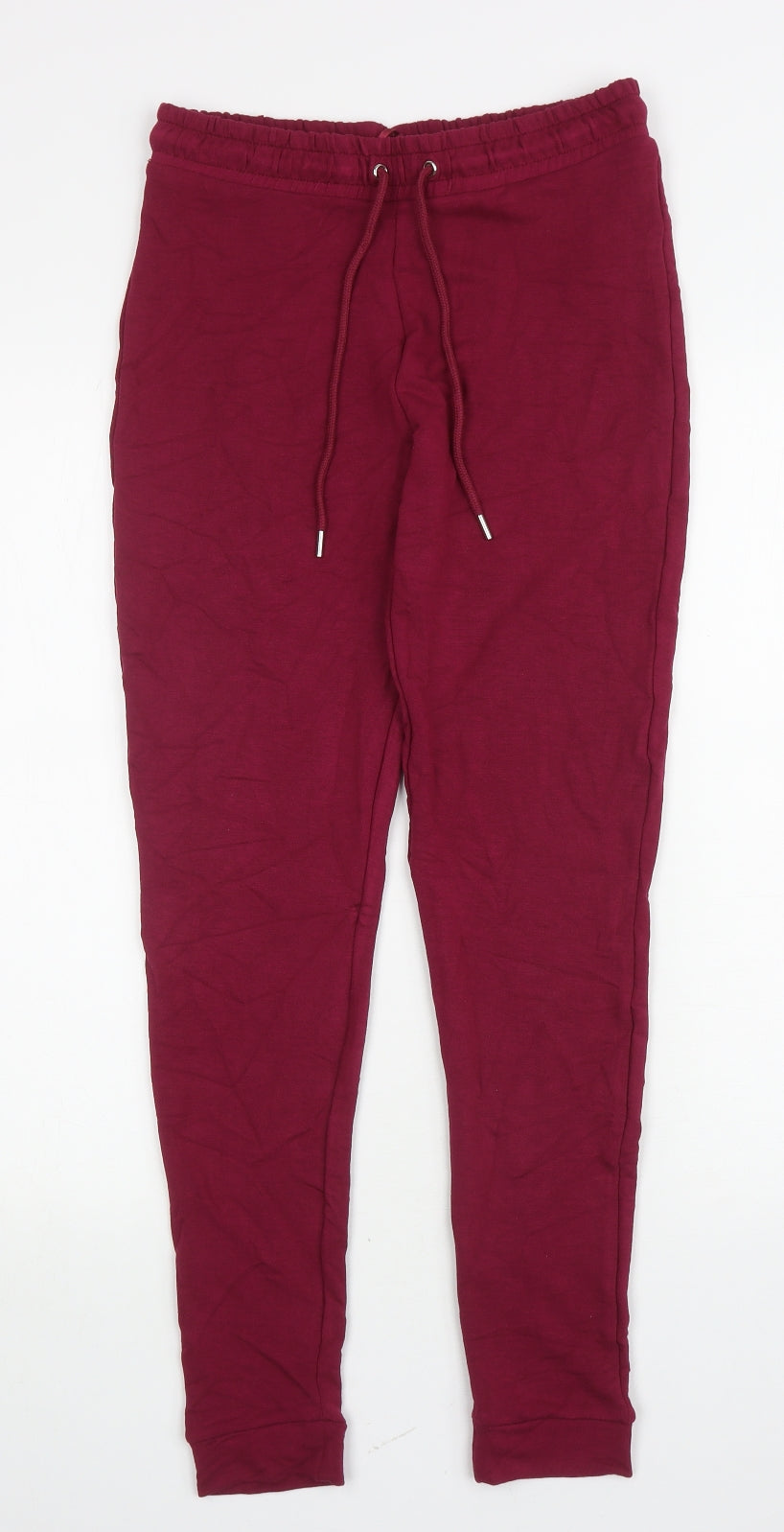 Marks and Spencer Womens Purple Viscose Jogger Trousers Size 8 L27.5 in Regular Drawstring