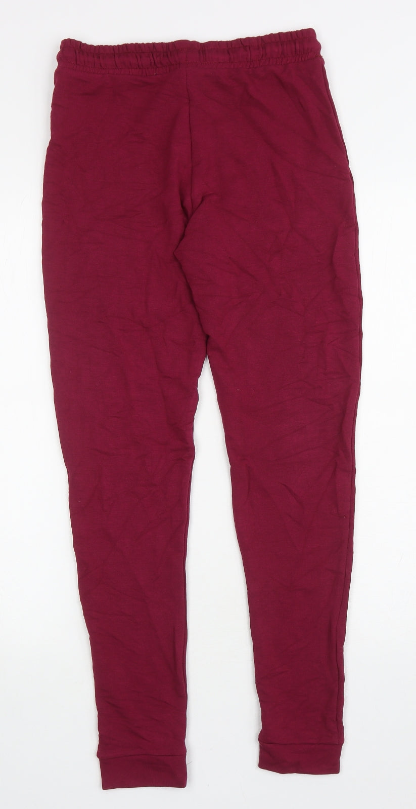 Marks and Spencer Womens Purple Viscose Jogger Trousers Size 8 L27.5 in Regular Drawstring