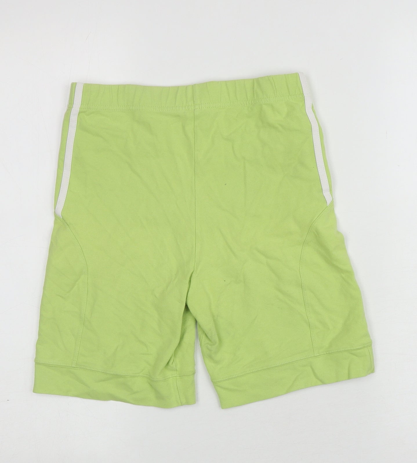 adidas Womens Green Cotton Compression Shorts Size M L6 in Regular - Logo