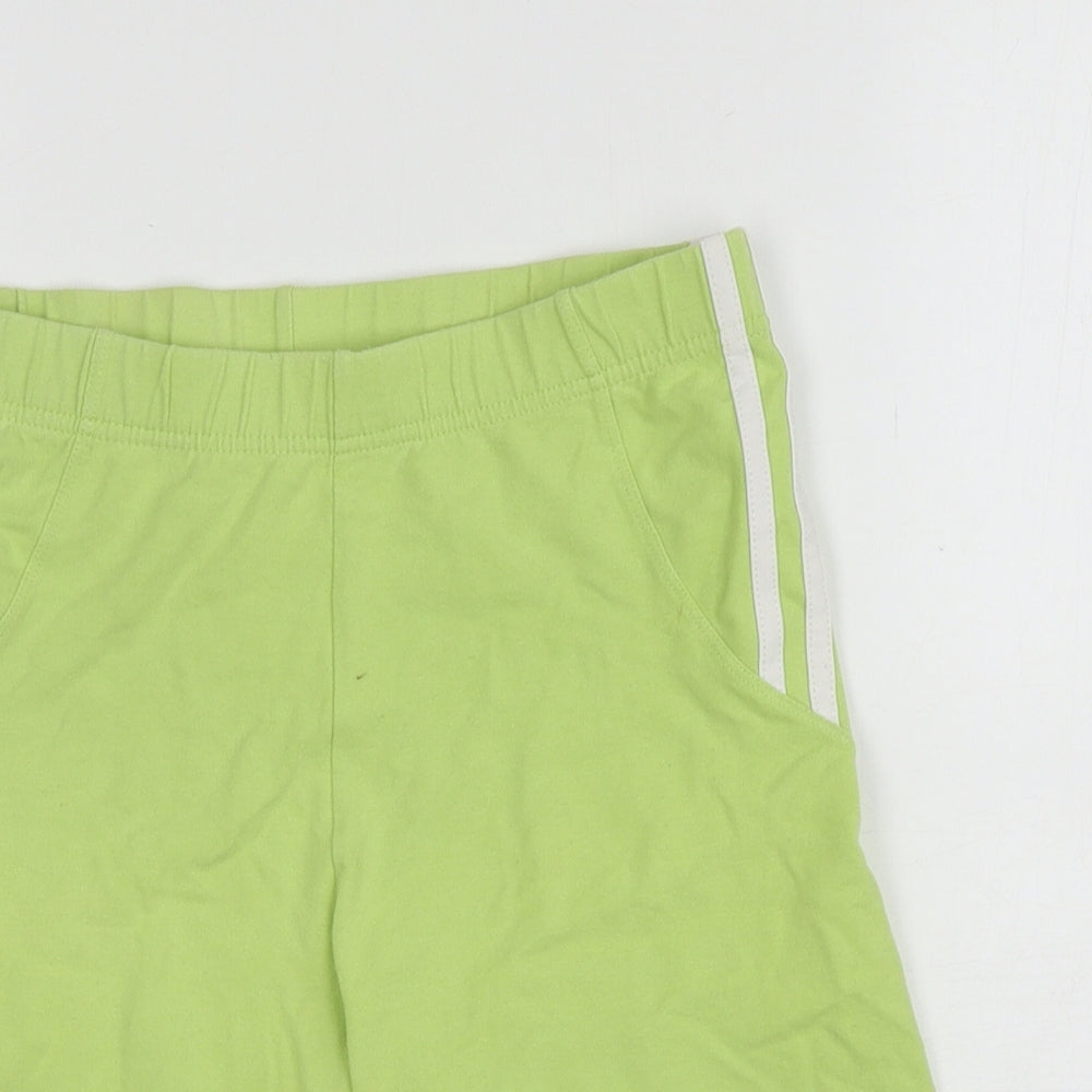 adidas Womens Green Cotton Compression Shorts Size M L6 in Regular - Logo