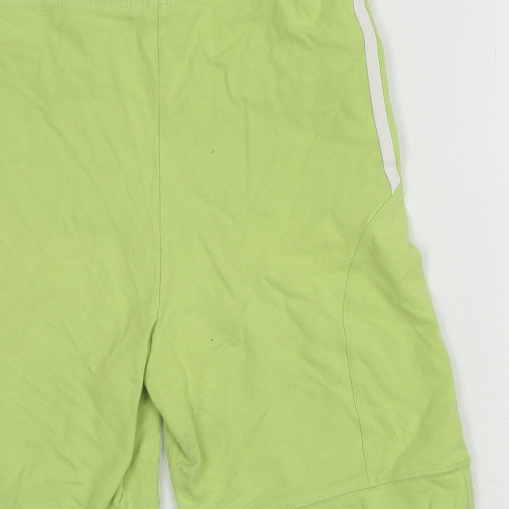 adidas Womens Green Cotton Compression Shorts Size M L6 in Regular - Logo
