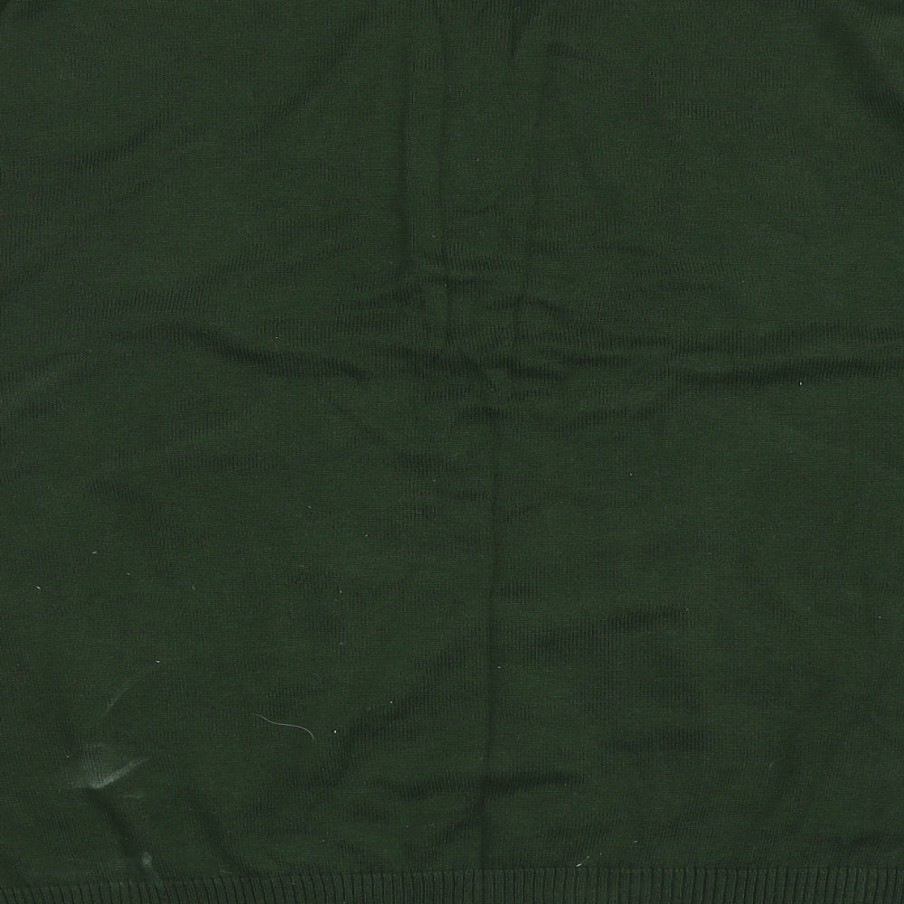 Custi Mikelo Mens Green V-Neck Cotton Pullover Jumper Size 3XL