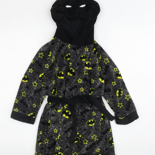 George Boys Grey Geometric Polyester Robe Size 4-5 Years Tie - BATMAN