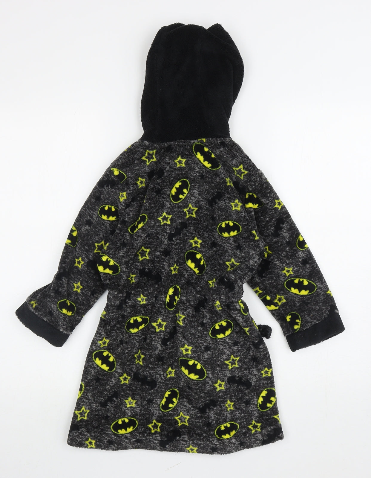 George Boys Grey Geometric Polyester Robe Size 4-5 Years Tie - BATMAN