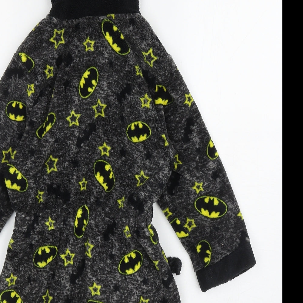 George Boys Grey Geometric Polyester Robe Size 4-5 Years Tie - BATMAN