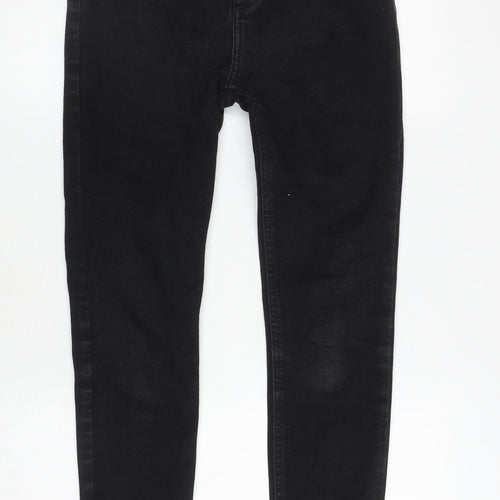 New Look Womens Black Cotton Skinny Jeans Size 10 L27.5 in Regular Zip