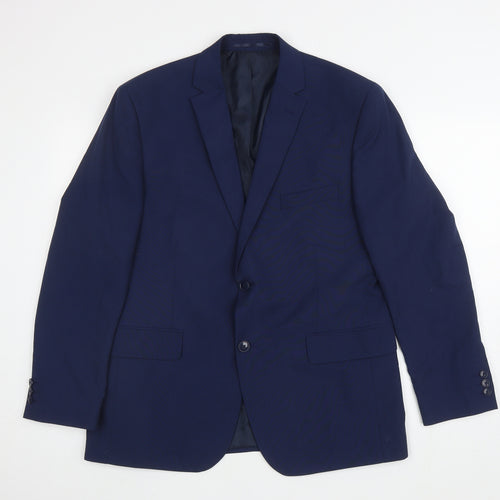 Debenhams Mens Blue Polyester Jacket Suit Jacket Size S