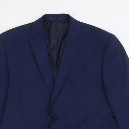 Debenhams Mens Blue Polyester Jacket Suit Jacket Size S