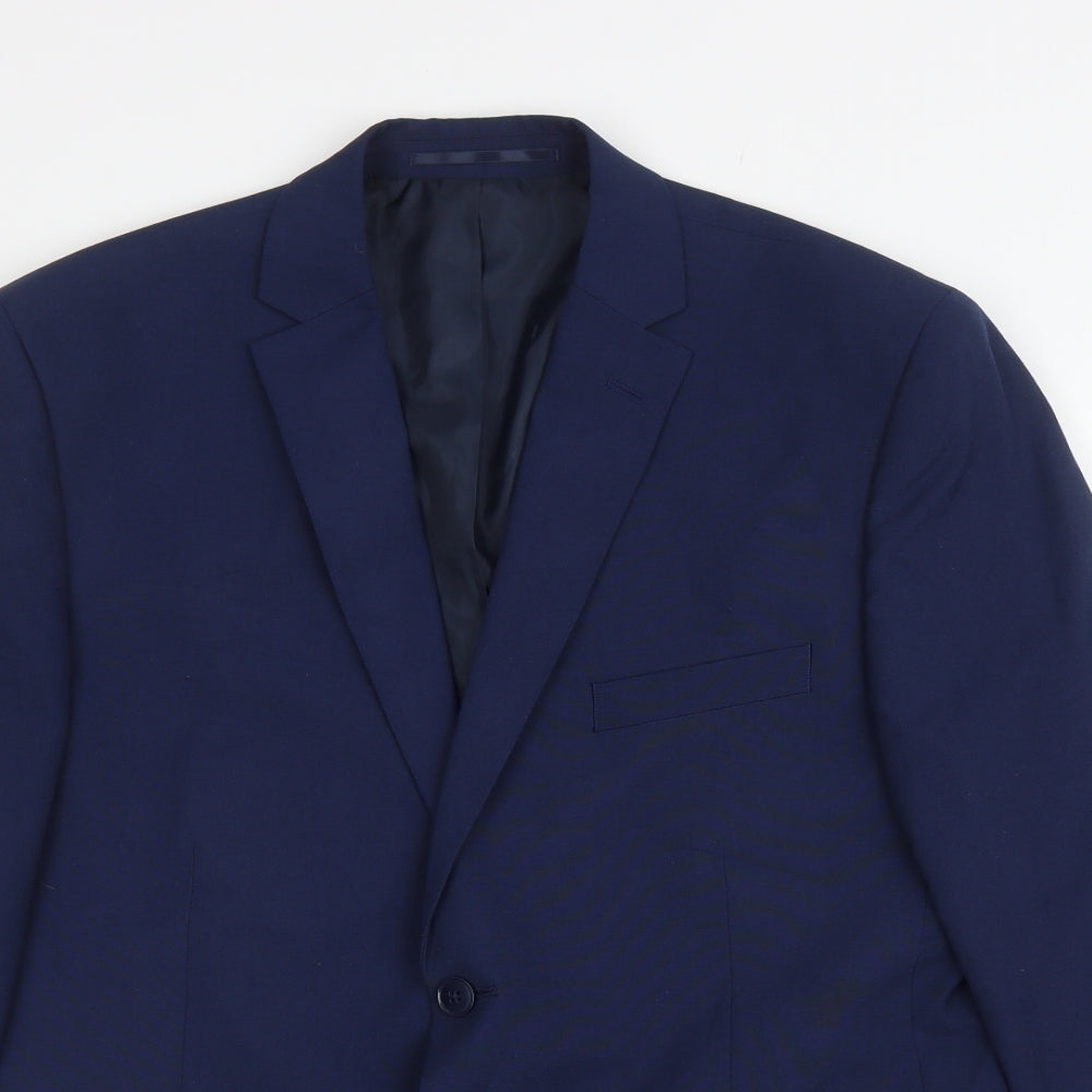 Debenhams Mens Blue Polyester Jacket Suit Jacket Size S