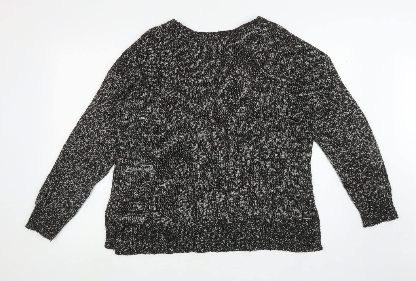 New Look Womens Grey Round Neck Acrylic Pullover Jumper Size L