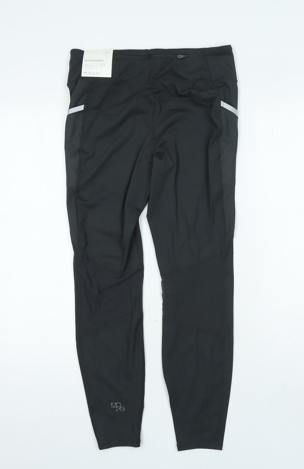 H&M Womens Black Polyester Compression Leggings Size M L26 in Regular