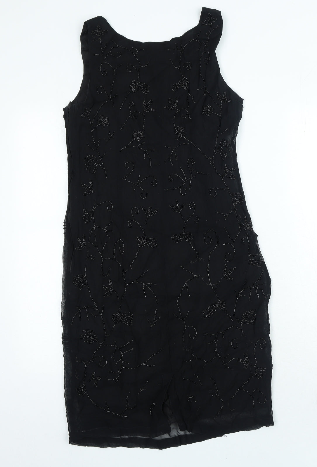 Principles Womens Black Viscose Mini Size 12 Round Neck Zip