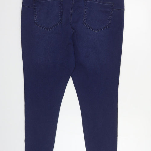 F&F Womens Blue Cotton Jegging Jeans Size 20 L28 in Regular