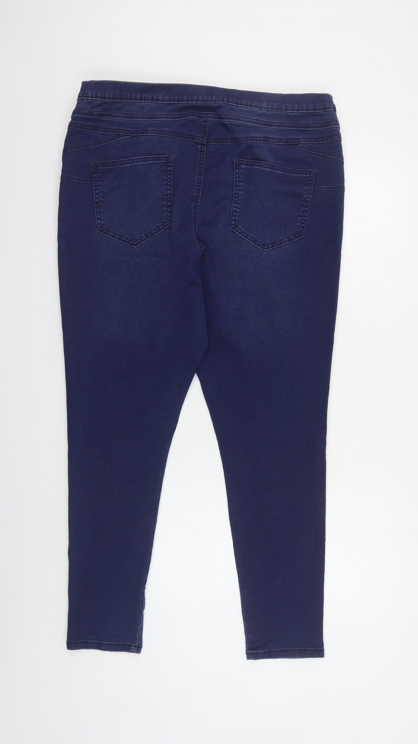 F&F Womens Blue Cotton Jegging Jeans Size 20 L28 in Regular