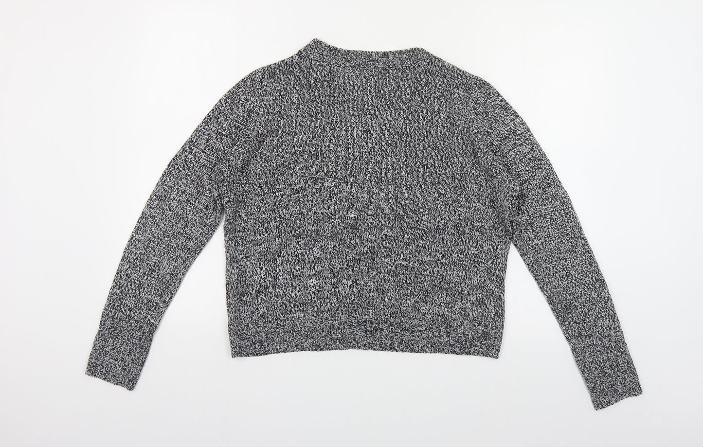 H&M Womens Grey Round Neck Acrylic Pullover Jumper Size S