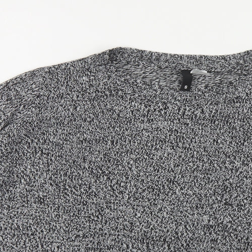 H&M Womens Grey Round Neck Acrylic Pullover Jumper Size S