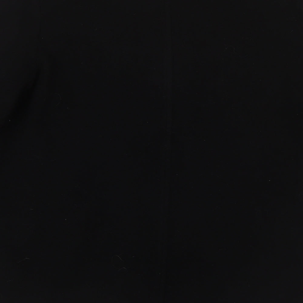 Made In England Womens Black Pea Coat Coat Size 16 Button
