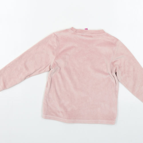 Hullabaloo Girls Pink Polyester Pullover Sweatshirt Size 4-5 Years Pullover - Positive Vibes