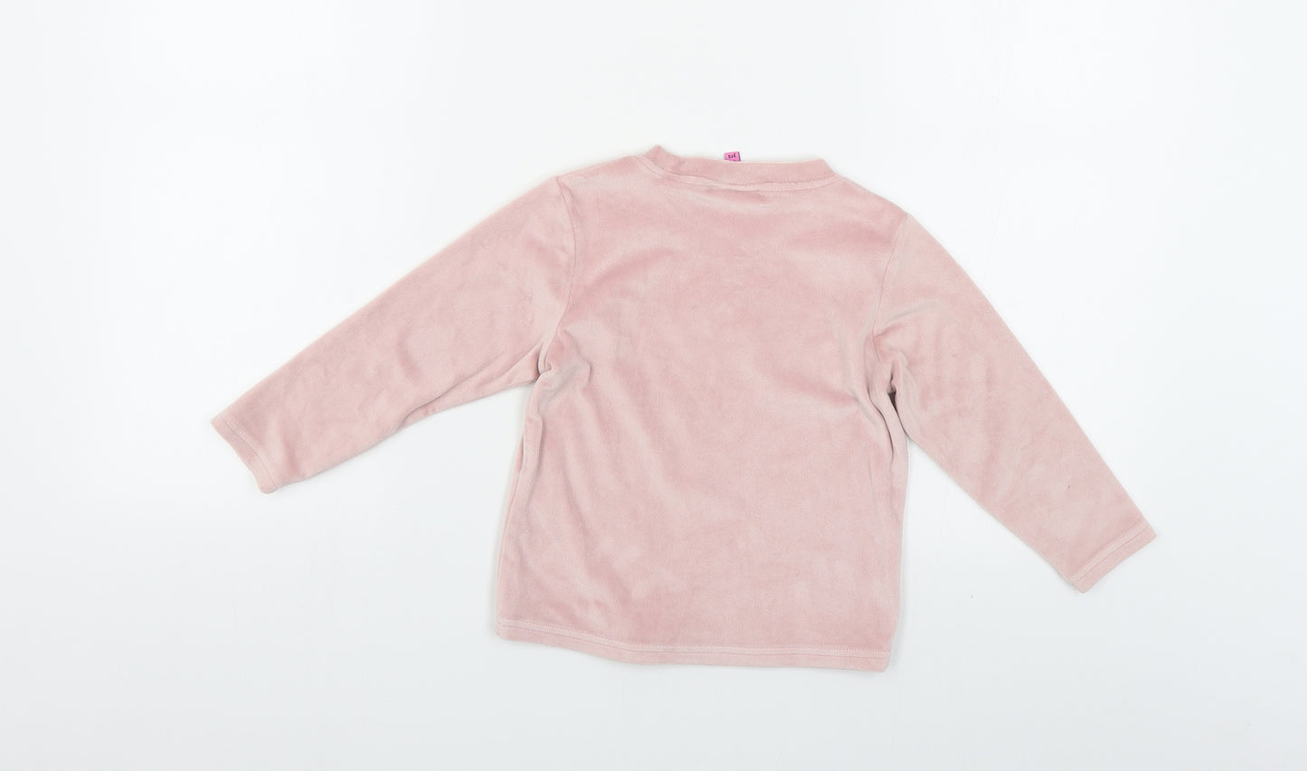 Hullabaloo Girls Pink Polyester Pullover Sweatshirt Size 4-5 Years Pullover - Positive Vibes
