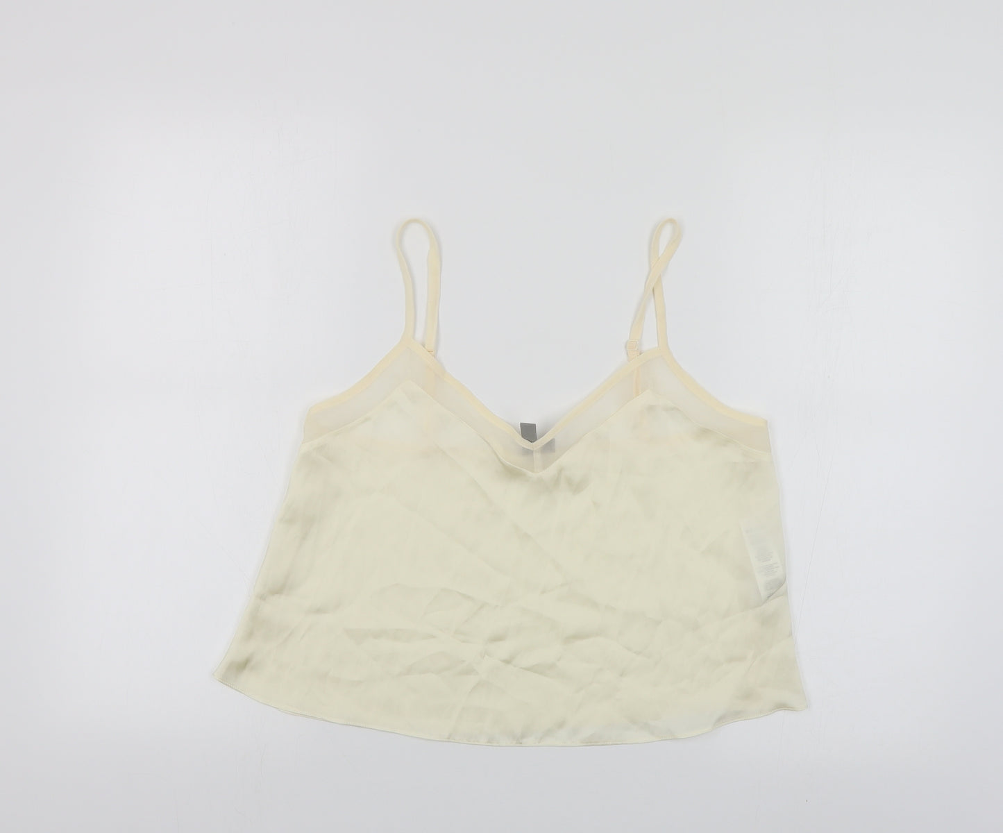ASOS Womens Beige Polyester Camisole Blouse Size S V-Neck