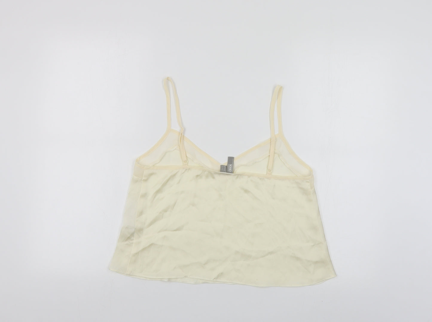 ASOS Womens Beige Polyester Camisole Blouse Size S V-Neck