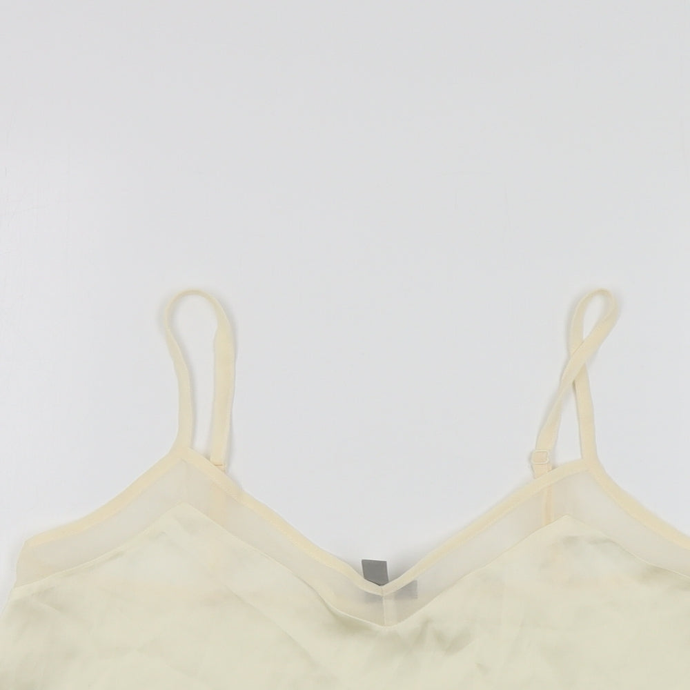 ASOS Womens Beige Polyester Camisole Blouse Size S V-Neck
