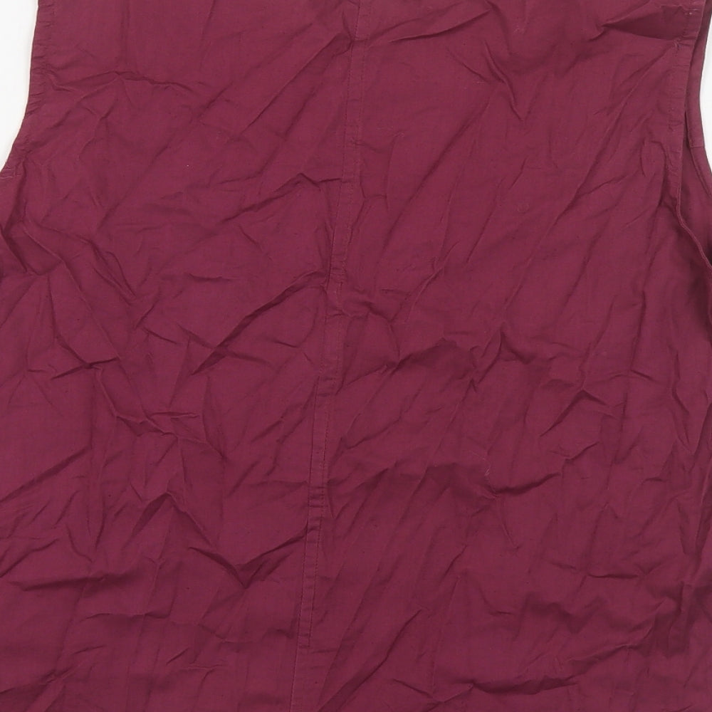 Sensations Womens Purple Cotton Basic Tank Size 16 Round Neck