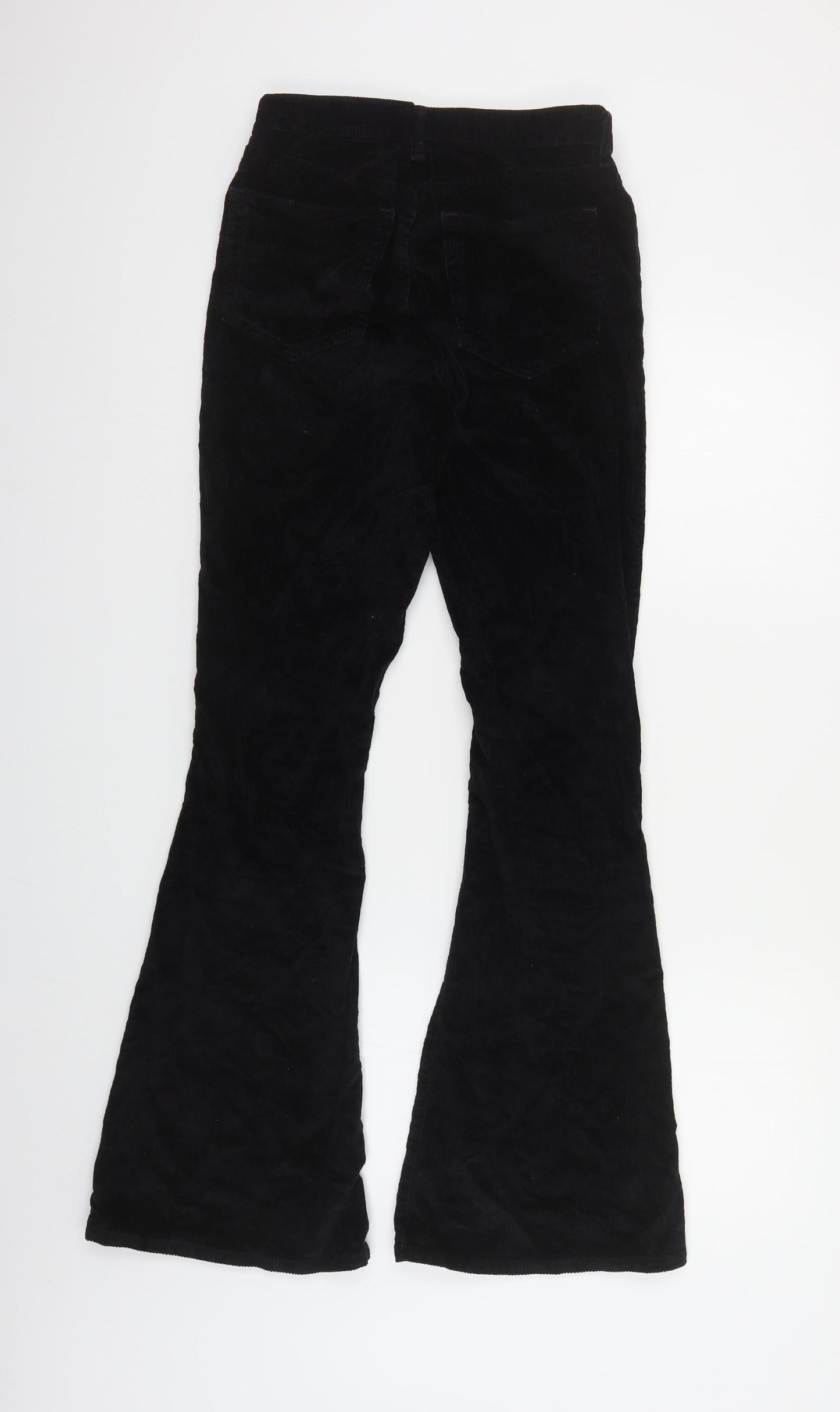 Topshop Womens Black Modal Trousers Size 30 in L32 in Regular Button
