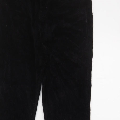 Topshop Womens Black Modal Trousers Size 30 in L32 in Regular Button