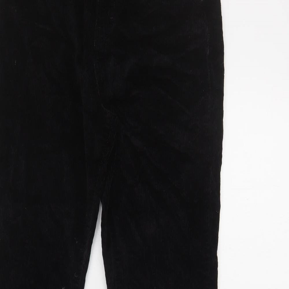 Topshop Womens Black Modal Trousers Size 30 in L32 in Regular Button