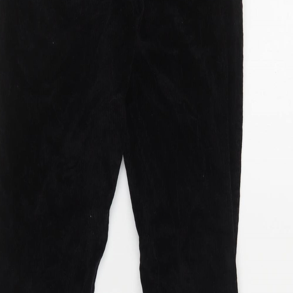 Topshop Womens Black Modal Trousers Size 30 in L32 in Regular Button