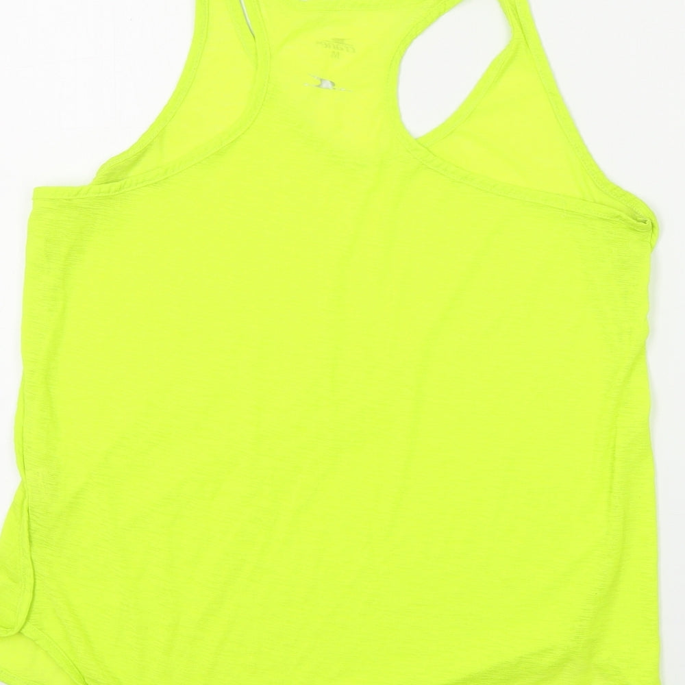 Crane Womens Green Polyester Pullover Tank Size M Scoop Neck Pullover