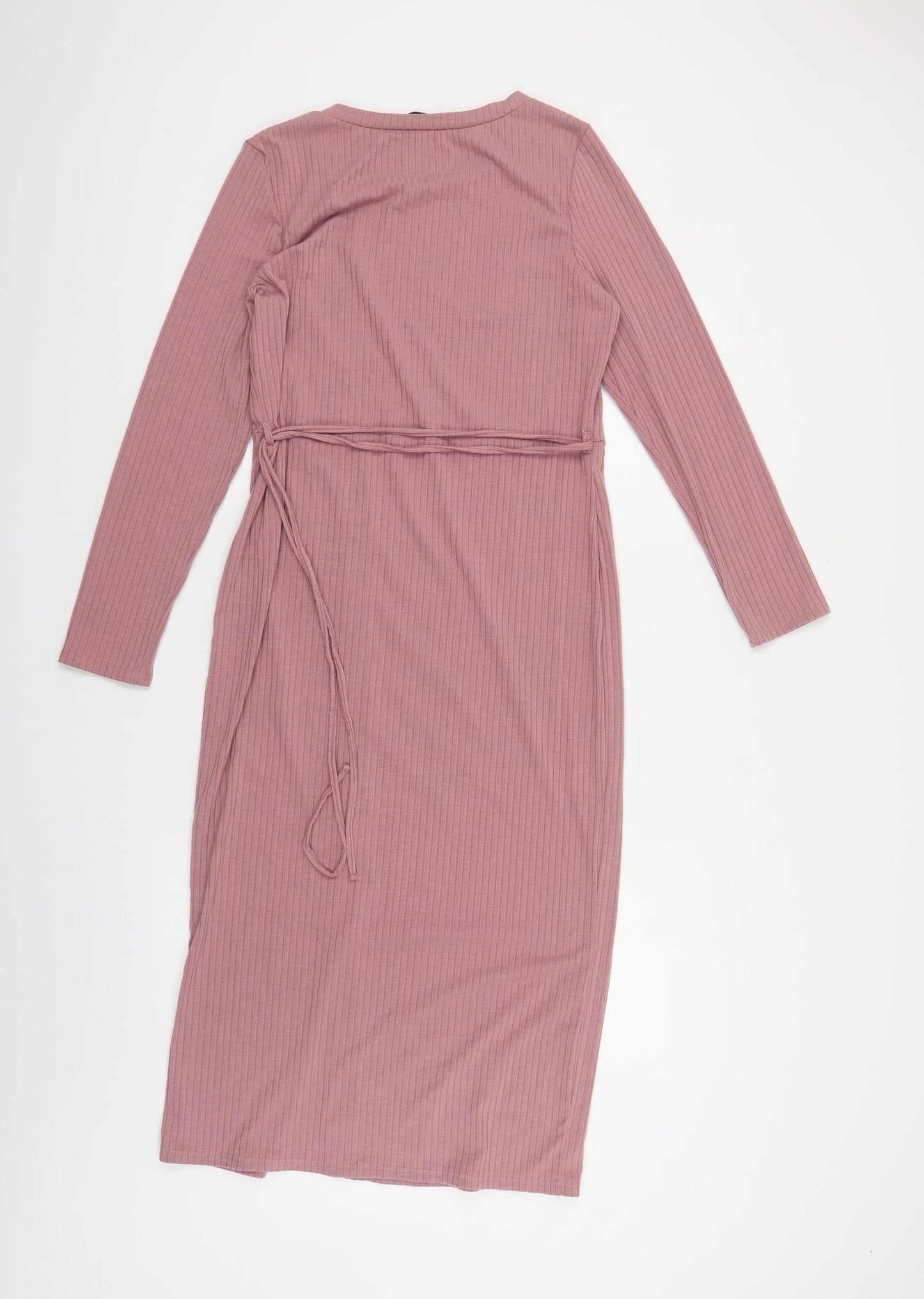 George Womens Pink Polyester T-Shirt Dress Size 16 Crew Neck Pullover - Ribbed