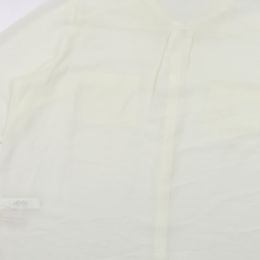 Primark Womens Ivory Polyester Basic Button-Up Size 18 Collared