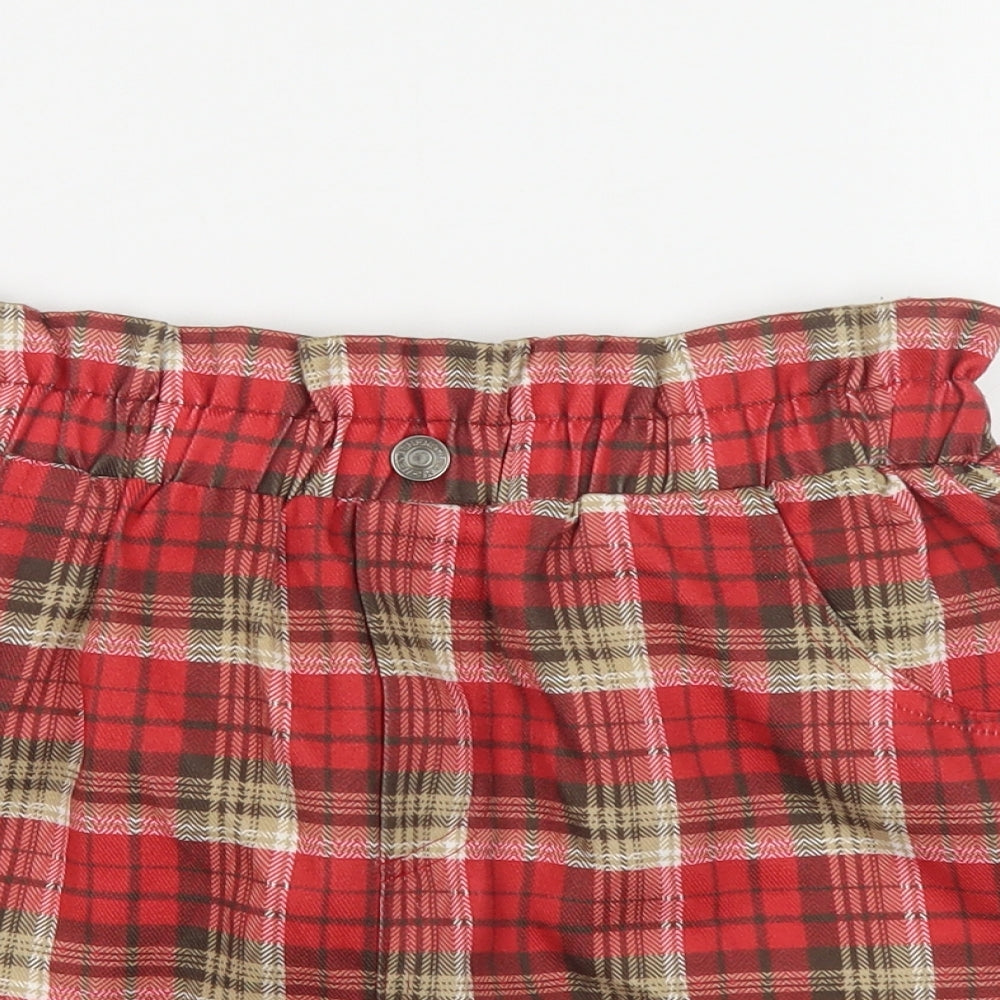 In the Style Womens Red Plaid Polyester Mini Skirt Size 10