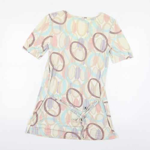 Autograph Womens Multicoloured Geometric Viscose Tunic T-Shirt Size 12 Scoop Neck
