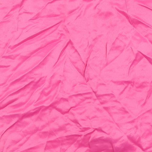Zara Womens Pink Polyester Mini Skort Size S Zip