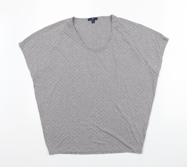 Gap Womens Green Viscose Basic T-Shirt Size S Scoop Neck