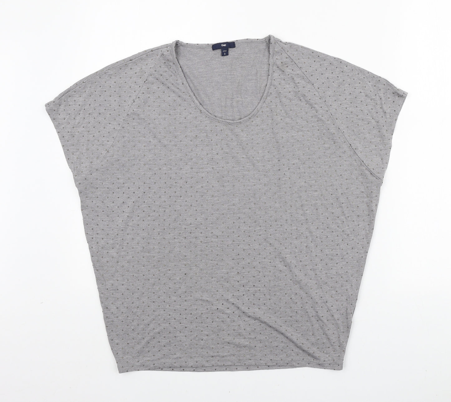 Gap Womens Green Viscose Basic T-Shirt Size S Scoop Neck